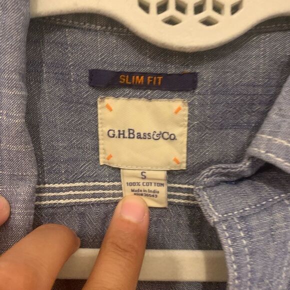 GH Bass Denim Button Down small - Picture 2 of 5